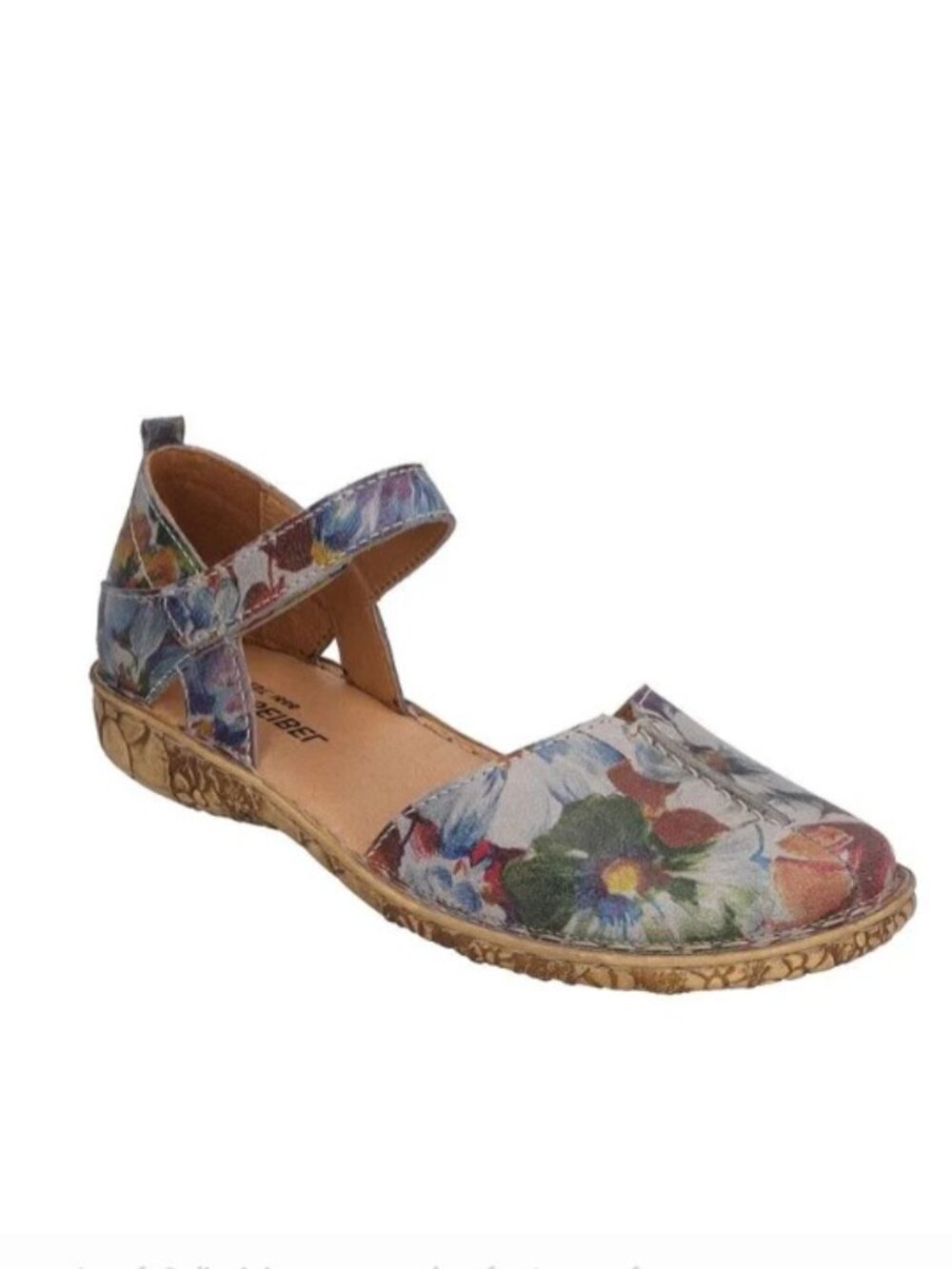 Josef Siebel Debra Pretty Floral Closed Toe Sandal Size 40 / 9.5 USA